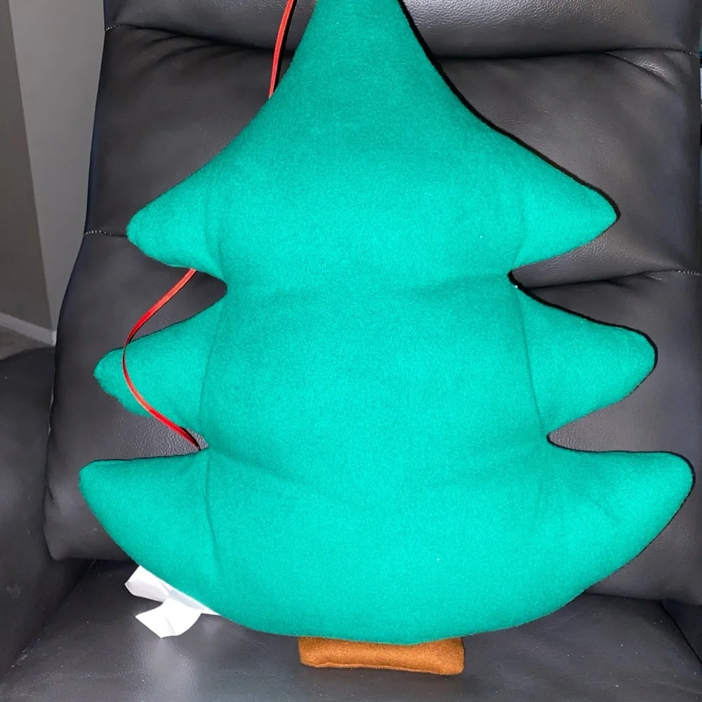 Christmas Tree Shape Advent Countdown‎ Calendar Throw Pillow 21.5” New